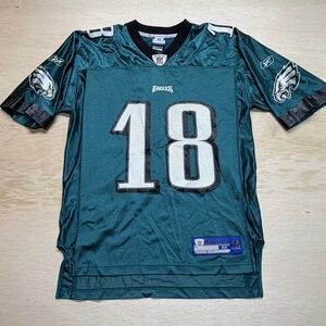 VINTAGE Philadelphia Eagles Jersey Men Med. Green Donte Stallworth 18 Reebok Y2K